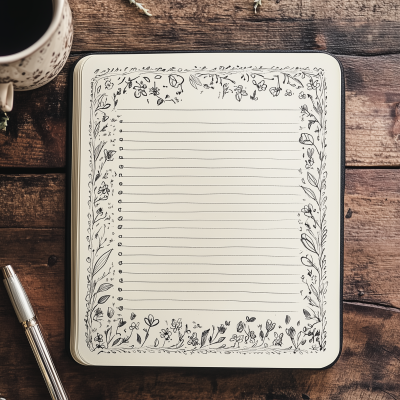 Handwritten Note with Doodles