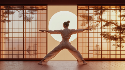 Woman Performing Tai Chi