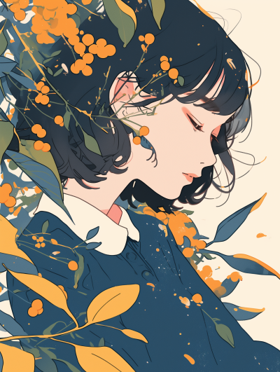 Osmanthus and a Girl