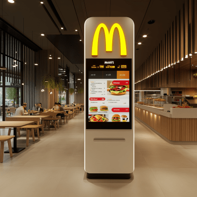 Modern Digital Kiosk in Restaurant