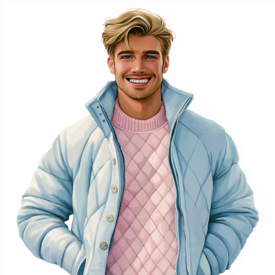 Handsome Young Man Illustration