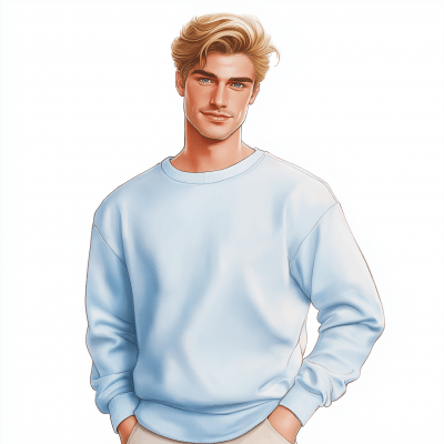 Handsome Young Man in Sweater