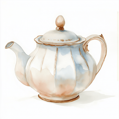 Elegant Porcelain Teapot