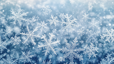 Beautiful Snowflakes Winter Background