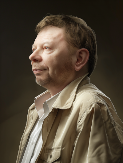 Half Profile Portrait of Eckhart Tolle