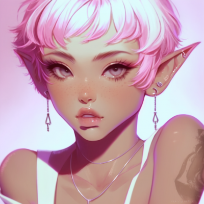 Pale Elf with Pixie Hair