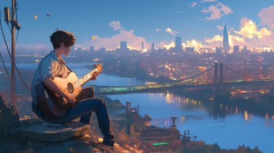 Guitar by the River