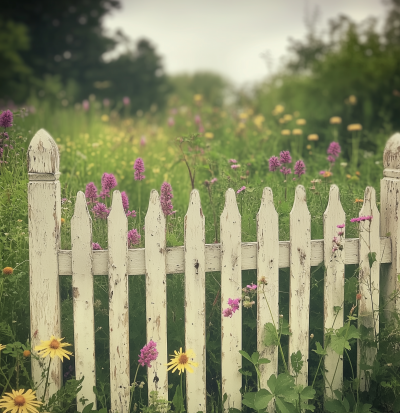 Old White Picket Fence