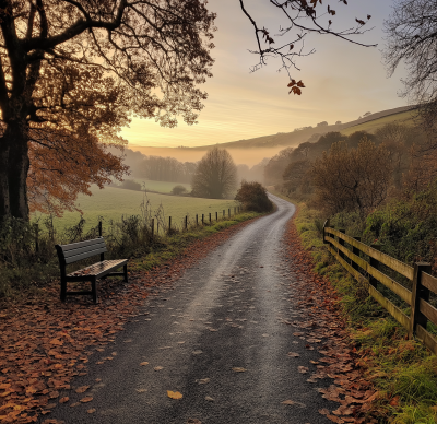 Autumn Country Road