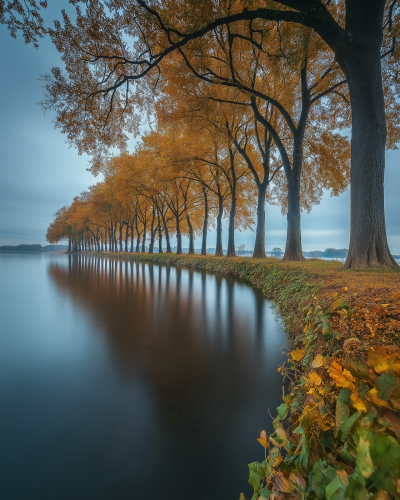 Autumn Reflections on Ancient Lake