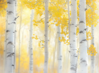 Abstract Aspen Grove in Fall