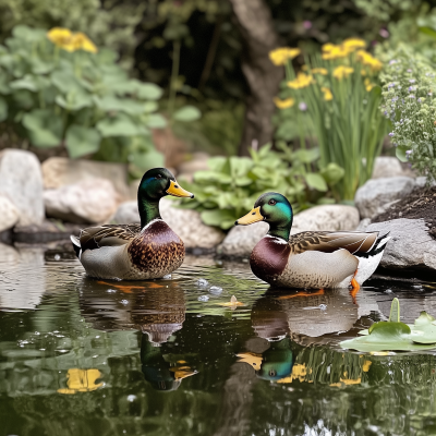 Ducks in the Pond