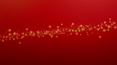 gold stars on red