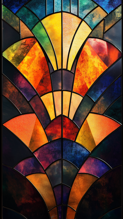 Art Deco Stained Glass Pattern