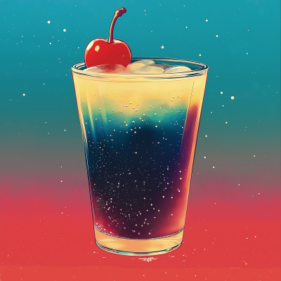 Retro Futuristic Drink Poster