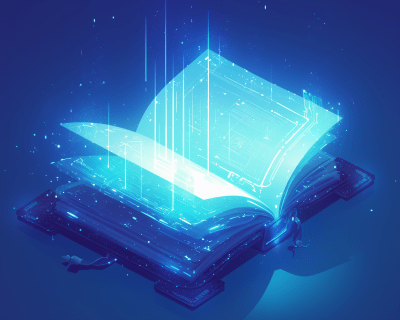 Futuristic Open Book