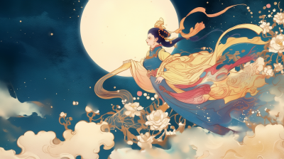 Chang’e Flying to the Moon