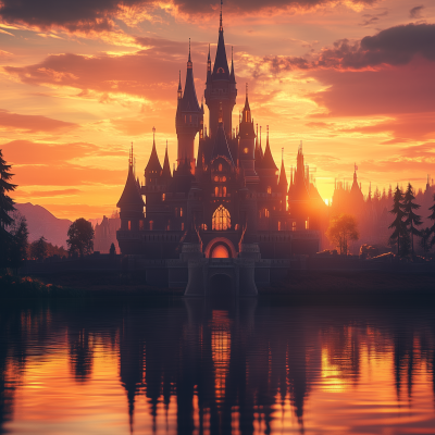 Majestic Sunset Castle