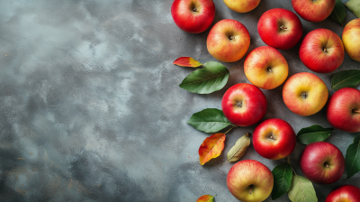 Juicy Apples on Rustic Surface