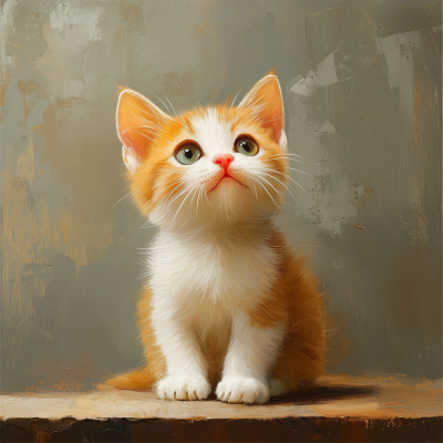 Cute Little Cat Painting