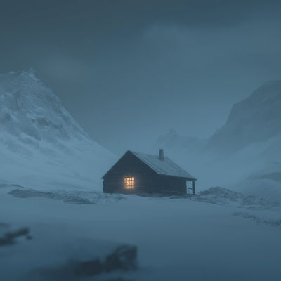 Cozy Cabin in a Blizzard