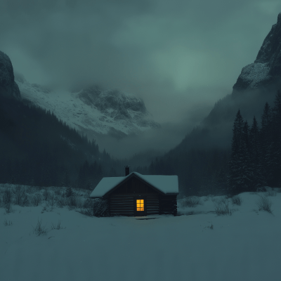 Cozy Cabin in a Blizzard