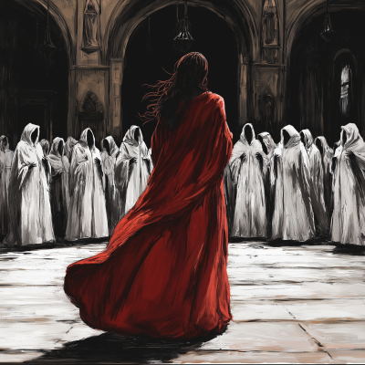 Spectator in Crimson Robes