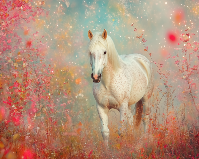 Autumn Morning with Horse
