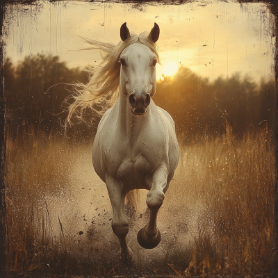 Galloping Horse in a Golden Age