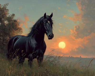 Majestic Horses at Dusk