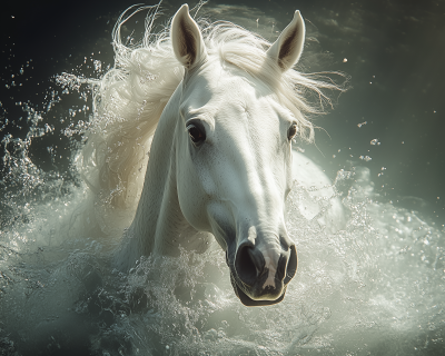 Vintage Underwater Horse