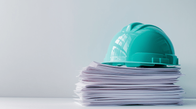 Teal Workers Helmet and Documentation