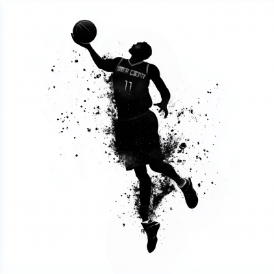 Basketball Dunk Silhouette