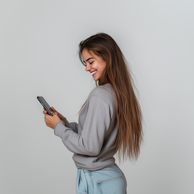 Teenager Using Cell Phone