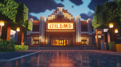 Minecraft Cinema at Night