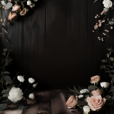 Dark Floral Mockup Scene