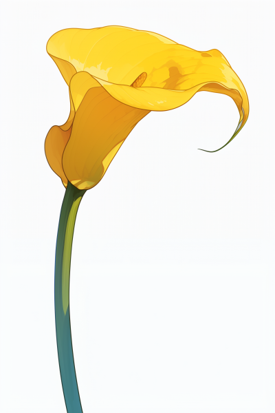 Yellow Calla Lily Illustration
