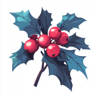 Holly Berries Illustration