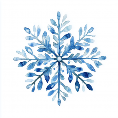 Snowflake Watercolor Illustration