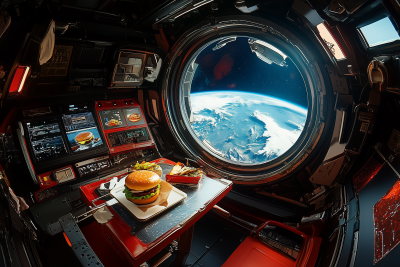 Burger Meal in Space