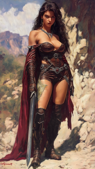 Warrior Woman in Fantasy RPG