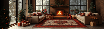 Cozy Christmas Living Room