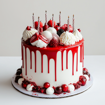 Tall 3D Birthday Cake