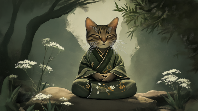 Zen Master Cat