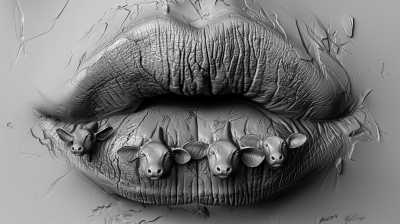 Herd of Cows on Lips