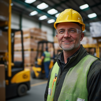 Warehouse Worker Smiling