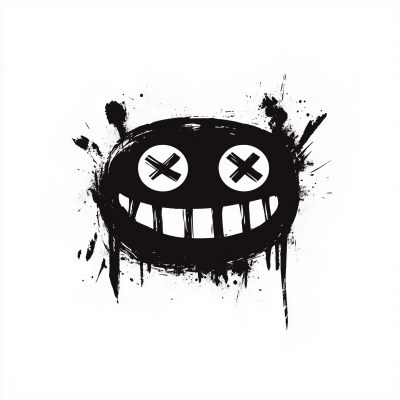 Minimalistic Smiling Monster Logo