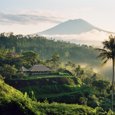 Sunrise over Bali Hills