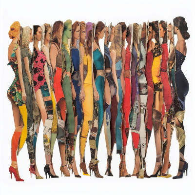 Fashion Collage of Women’s Bodies