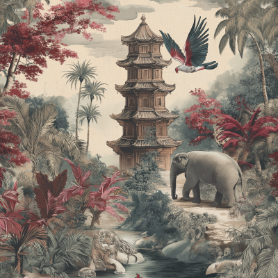 Ornate Oriental Landscape